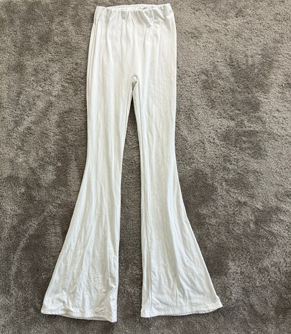 Akira White Flare Leg Leggings Kara Pants Pull On S Small